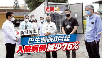 Photo of 【新冠肺炎】巴生醫院8月起 入院病例減少75%