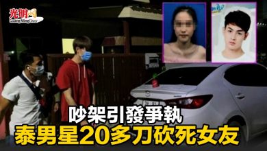 Photo of 吵架引發爭執 泰男星20多刀砍死女友