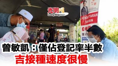 Photo of 曾敏凱：僅佔登記率半數 吉接種速度很慢
