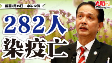 Photo of 282人染疫亡