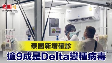 Photo of 泰國新增確診 逾9成是Delta變種病毒
