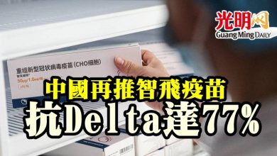 Photo of 中國再推智飛疫苗  抗Delta達77%