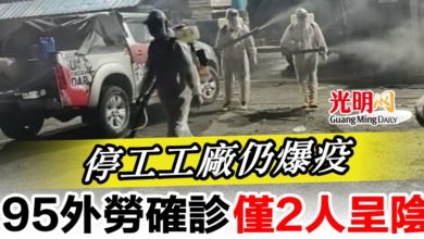 Photo of 停工工廠仍爆疫   95外勞確診 2人呈陰