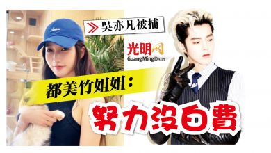 Photo of 吳亦凡被捕 都美竹姐：努力沒白費