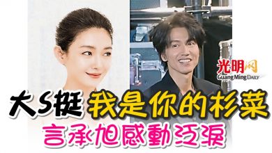 Photo of 大S挺“我是你的杉菜” 言承旭感動泛淚