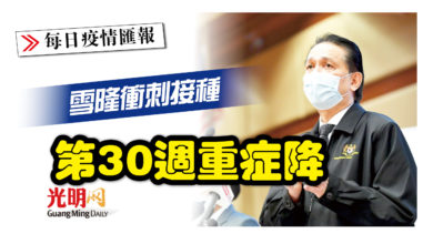 Photo of 雪隆衝刺接種 第30週重症降