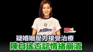Photo of 疑婚姻壓力接受治療 陳自瑤否認情緒崩潰