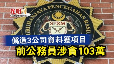Photo of 偽造3公司資料獲項目  前公務員涉貪103萬