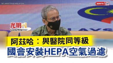 Photo of 阿茲哈：與醫院同等級  國會安裝HEPA空氣過濾