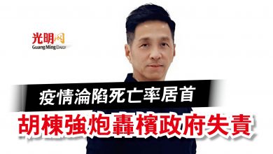 Photo of 疫情淪陷死亡率居首  胡棟強炮轟檳政府失責