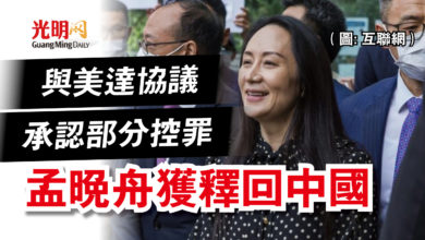 Photo of 與美達協議承認部分控罪  孟晚舟獲釋回中國