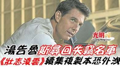 Photo of 湯告魯斯尋回失竊名車 《壯志凌雲》續集複製本恐外洩
