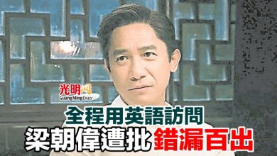 Photo of 全程用英語訪問 梁朝偉遭批錯漏百出