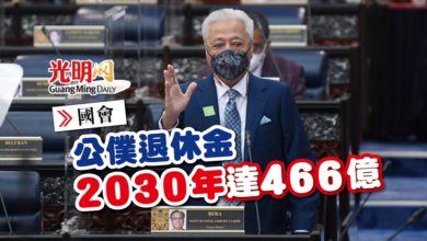 Photo of 【國會】首相：去年支付263.8億 公僕退休金2030年達466億