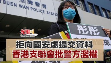 Photo of 拒向國安處提交資料 香港支聯會批警方濫權