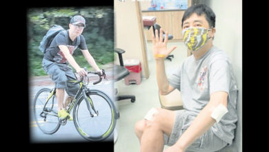Photo of 庾澄慶騎腳車出意外 慘摔半身傷