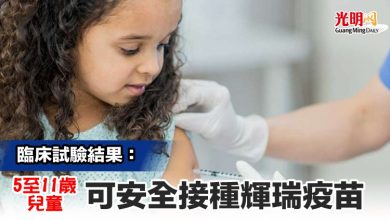 Photo of 臨床試驗結果：5至11歲兒童可安全接種輝瑞疫苗