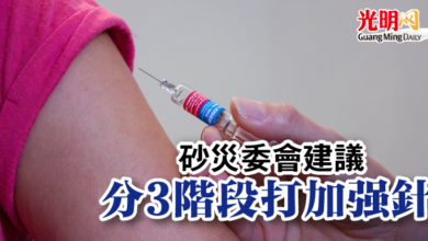 Photo of 砂災委會建議  分3階段打加強針