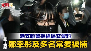 Photo of 港支聯會拒絕提交資料 副主席鄒幸彤及多名常委被捕