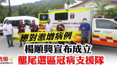 Photo of 應對激增病例 楊順興宣布設”壟尾選區冠病支援隊”