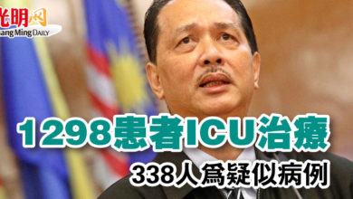 Photo of 1298患者ICU治療 338人為疑似病例