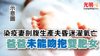 Photo of 染疫妻剖腹生產夫昏迷灌氧亡 爸爸未能吻抱雙胞女