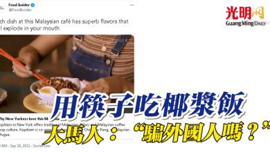 Photo of 用筷子吃椰漿飯 大馬人：“騙外國人嗎？”