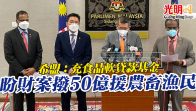 Photo of 希盟：充食品軟貸款基金 盼財案撥50億援農畜漁民