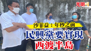 Photo of 沙菲益：年杪之前 民興黨要實現西渡半島