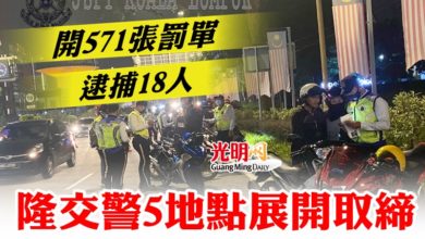 Photo of 隆交警5地點展開取締  逮捕18人  開571張罰單