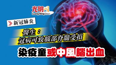 Photo of 【新冠肺炎】醫生：冠病可致腦部脊髓受損 染疫童或中風腦出血
