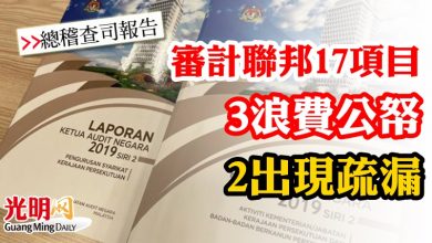 Photo of 【總稽查司報告 】 審計聯邦17項目 3浪費公帑 2出現疏漏
