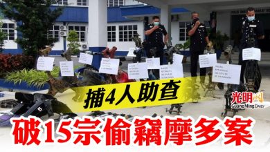 Photo of 破15宗偷竊摩多案   捕4人助查