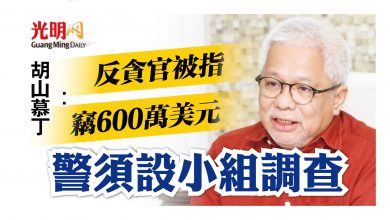 Photo of 胡山慕丁：反貪官被指竊600萬美元 警須設小組調查