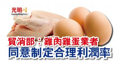 Photo of 貿消部：雞肉雞蛋業者  同意制定合理利潤率