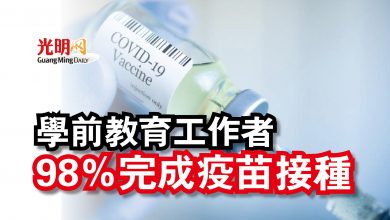 Photo of 學前教育工作者  98％完成疫苗接種