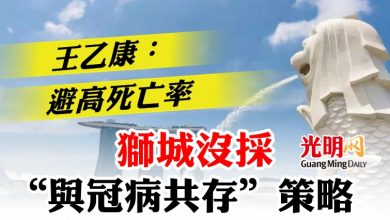 Photo of 王乙康：避高死亡率  獅城沒采“與冠病共存”策略