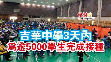 Photo of 吉華中學3天內  為逾5000學生完成接種