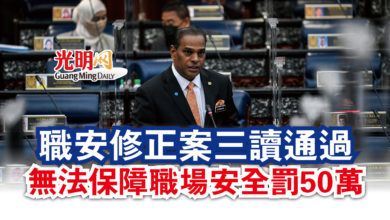 Photo of 【國會】職安修正案三讀通過 無法保障職場安全罰50萬