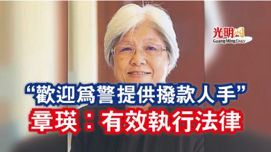 Photo of “歡迎為警提供撥款人手” 章瑛:有效執行法律