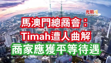 Photo of 馬澳門總商會：Timah遭人曲解  商家應獲平等待遇