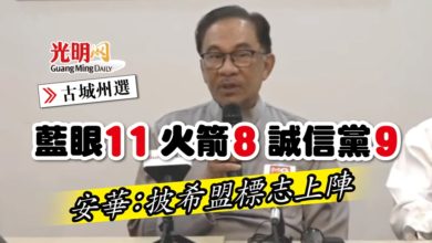 Photo of 【古城州選】藍眼11 火箭8 誠信黨9 安華：披希盟標志上陣