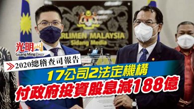 Photo of 【2020總稽查司報告】 17公司2法定機構 付政府投資股息減188億