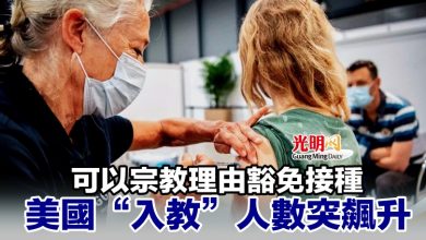 Photo of 可以宗教理由豁免接種 美國“入教”人數突飆升