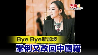 Photo of Bye Bye新加坡 鞏俐又改回中國籍