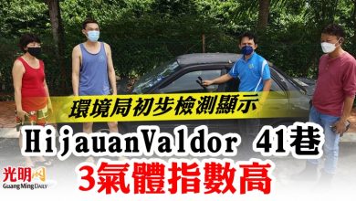 Photo of 環境局初步檢測顯示  HijauanValdor  41巷3氣體指數高