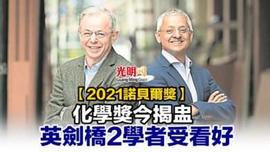 Photo of 【2021諾貝爾獎】化學獎今揭盅 英劍橋2學者受看好