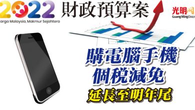 Photo of 【2022年財政預算案】購電腦手機個稅減免 延長至明年尾