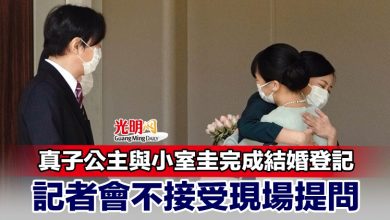Photo of 真子公主與小室圭完成結婚登記 記者會不接受現場提問