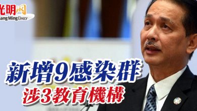 Photo of 新增9感染群 涉3教育機構